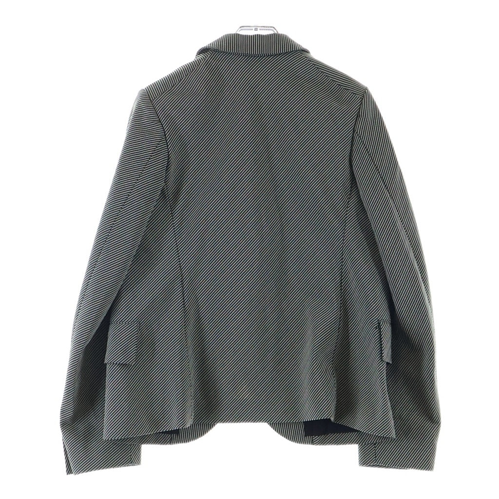 COMME des GARCONS COMME des GARCONS(コムデギャルソンコムデギャルソン) 縮絨 バーズアイ テーラードジャケット ブラック×ホワイト RE-J007 レディース