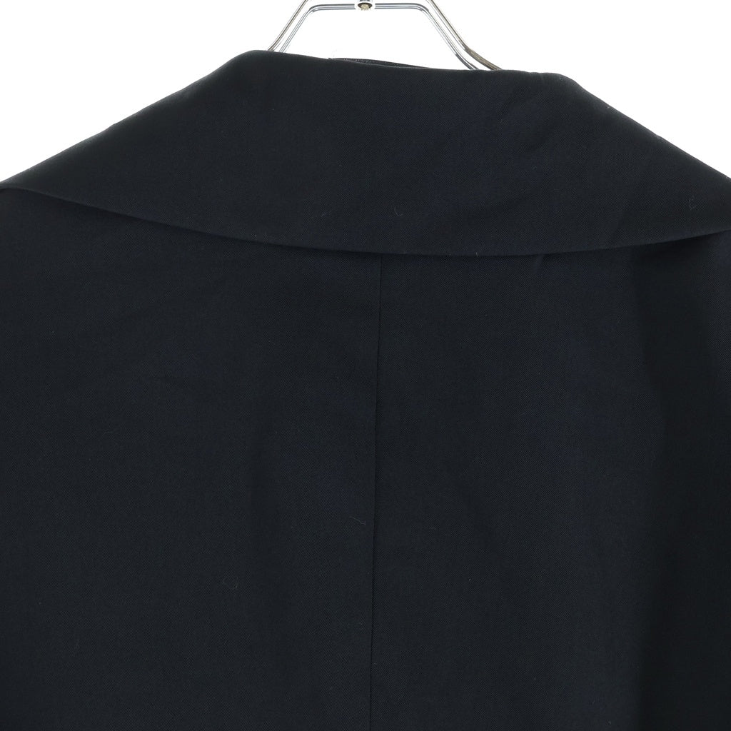 Y's(ワイズ) 22AW GABARDINE WIDE COLLAR JACKET ギャバジン ワイドカラー ジャケット ブラック YV-J01-100 レディース
