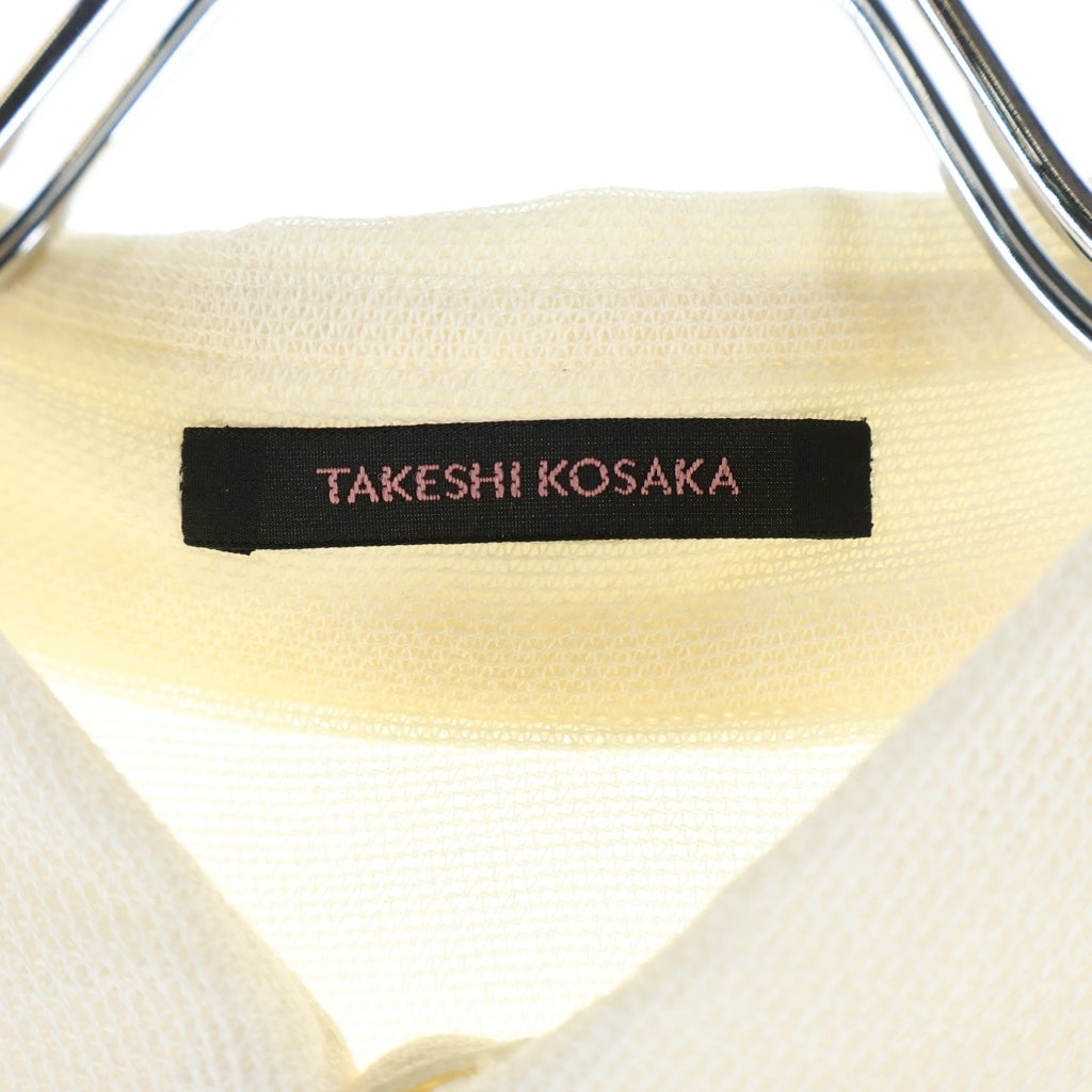 TAKESHI KOSAKA by Y's Pink Label(タケシコウサカバイワイズピンクレーベル) 20SS ショート丈 ノースリーブ シャツ ブラウス ホワイト YN-B43-040 レディース