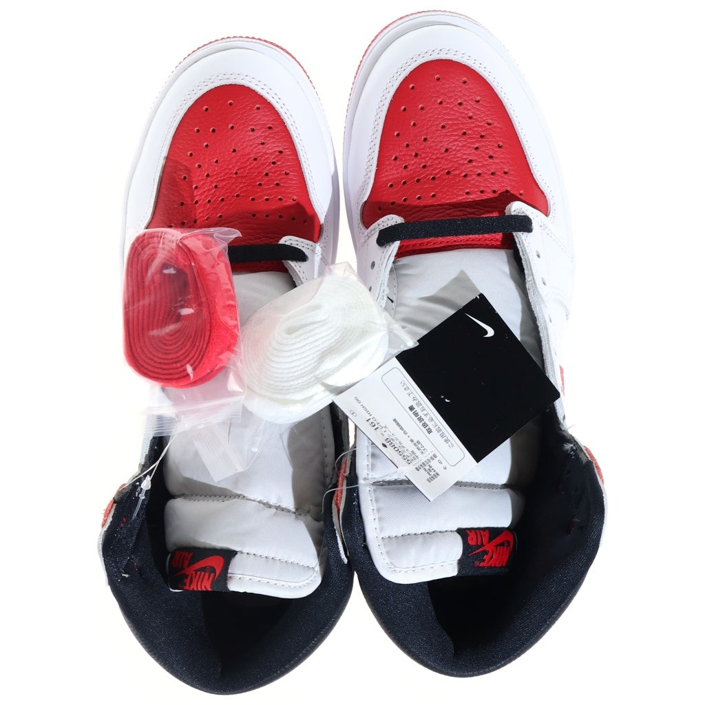 NIKE(ナイキ) AIR JORDAN 1 HIGH OG HERITAGE エアジョーダン1 ヘリテージ ハイカットスニーカー レッド/ホワイト US9.5/27.5cm 555088-161
