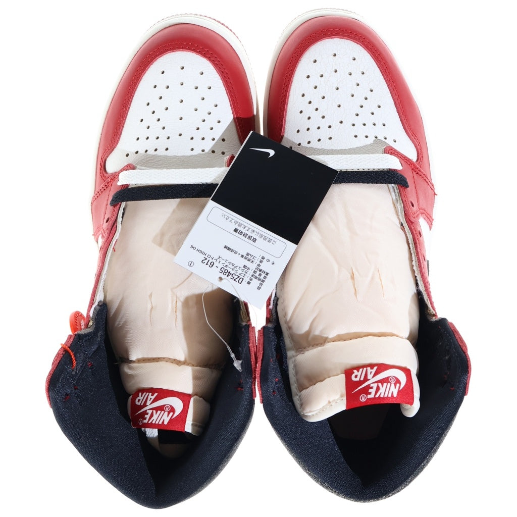 NIKE(ナイキ) AIR JORDAN 1 HIGH OG CHICAGO LOST & FOUND DZ5485-612 エアジョーダン1 ハイ ロスト アンド ファウンド ハイカットスニーカー レッド/ホワイト US8.5/26.5cm
