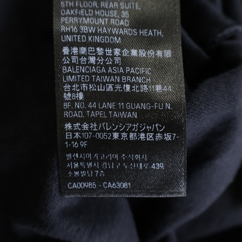BALENCIAGA(バレンシアガ) 24SS DIY METAL TEE メタルプリント グラフィックロゴ総柄 両面プリント クルーネック半袖カットソーTシャツ ブラック 641675 TPV03
