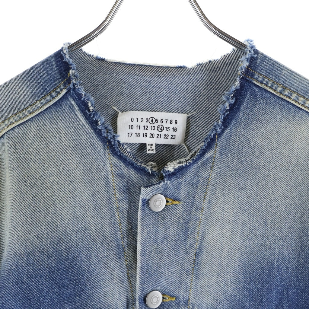 Maison Margiela(メゾンマルジェラ) ノーカラー デニム トラッカージャケット インディゴ S11AM0006 S30561