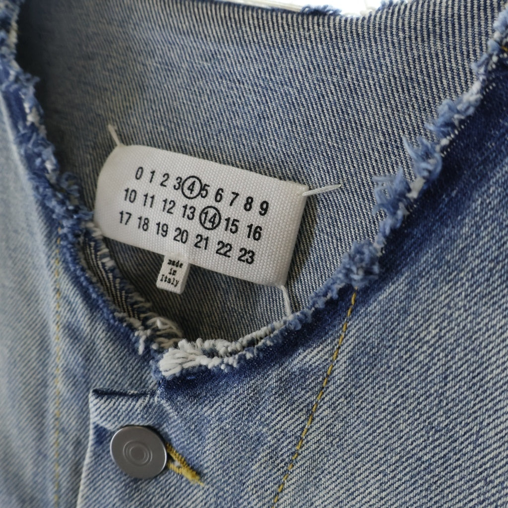 Maison Margiela(メゾンマルジェラ) ノーカラー デニム トラッカージャケット インディゴ S11AM0006 S30561
