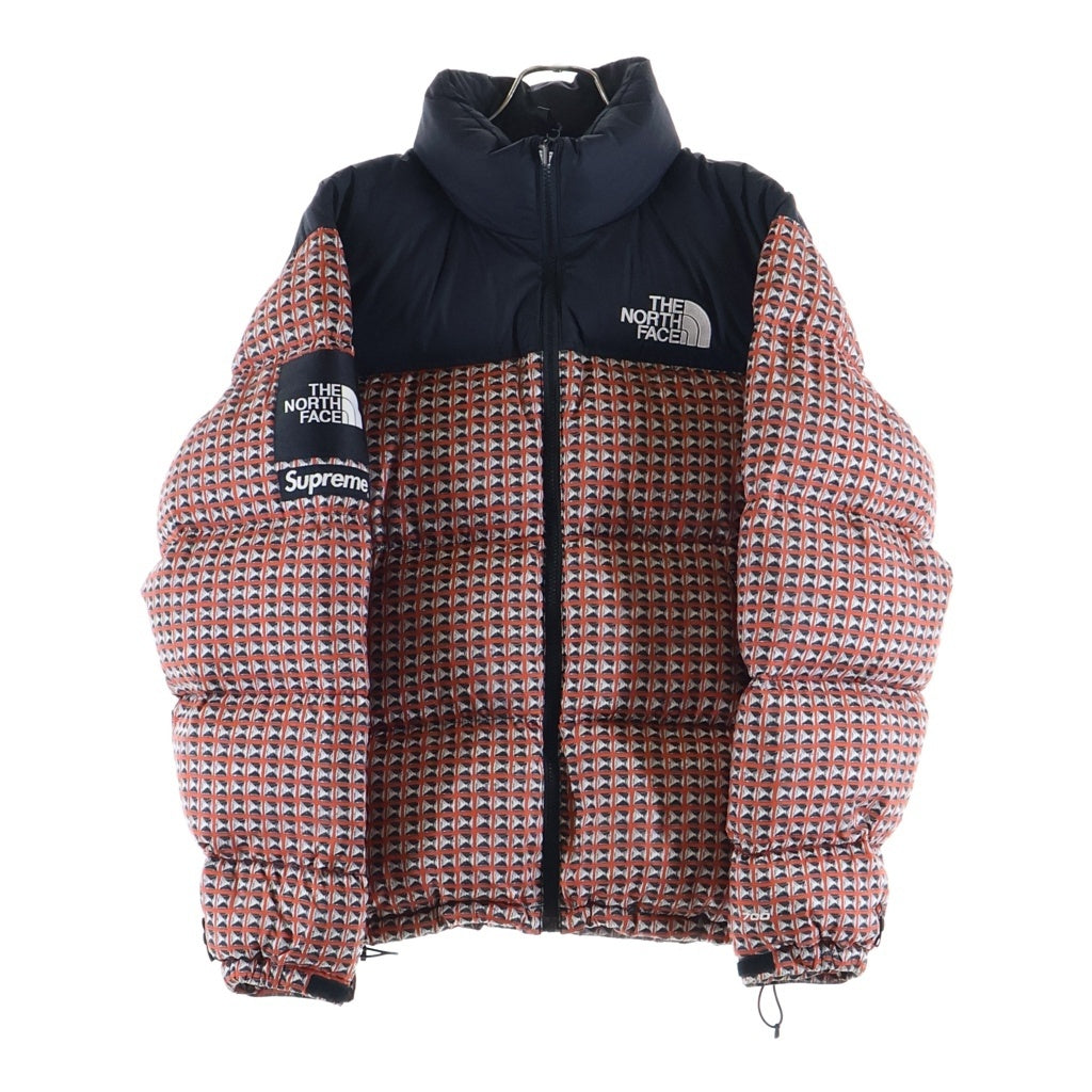 SUPREME(シュプリーム) 21SS ×THE NORTH FACE Studded Nuptse Jacket スタッズ ヌプシ ダウンジャケット レッド/ブラック ND42100I