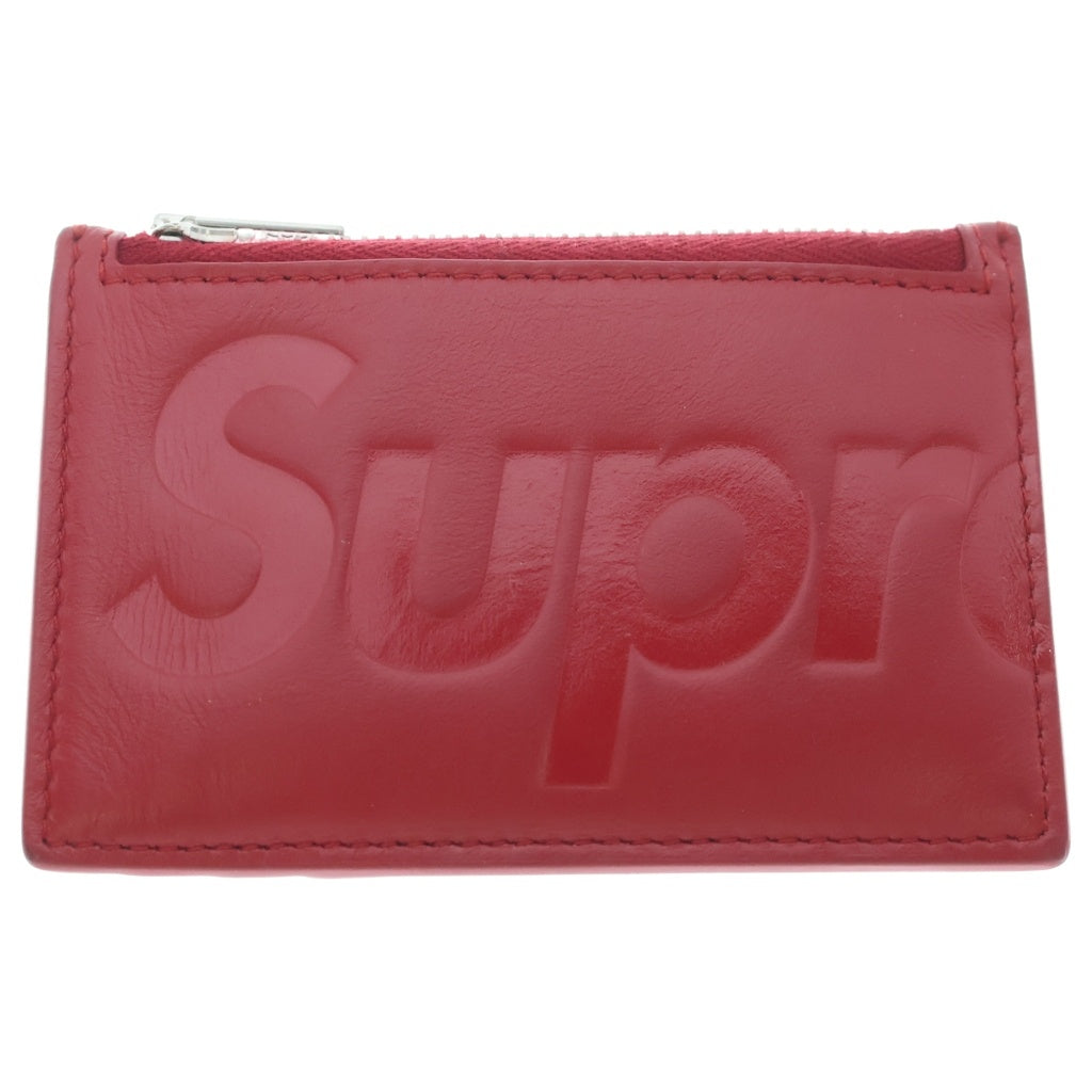 SUPREME(シュプリーム) 25SS Leather Zip Card Holder レザー ジップ カード ホルダー レッド レディース