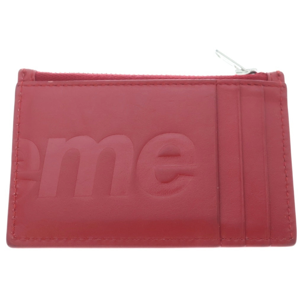 SUPREME(シュプリーム) 25SS Leather Zip Card Holder レザー ジップ カード ホルダー レッド レディース