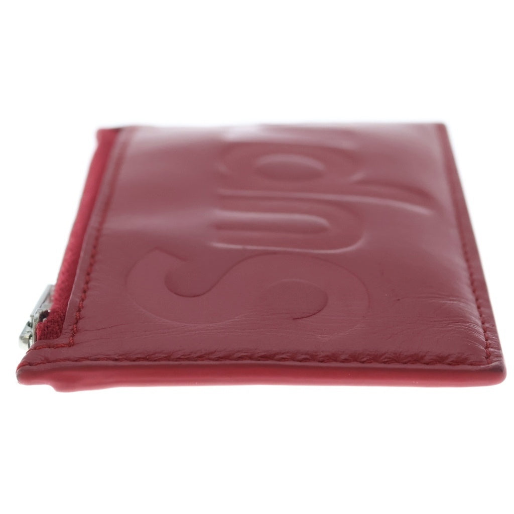 SUPREME(シュプリーム) 25SS Leather Zip Card Holder レザー ジップ カード ホルダー レッド レディース