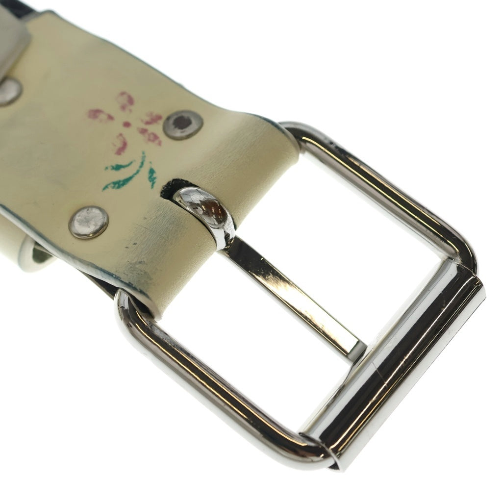 SUPREME(シュプリーム) 25AW Repeat Leather Belt Floral リピート レザー ベルト フローラル ホワイト