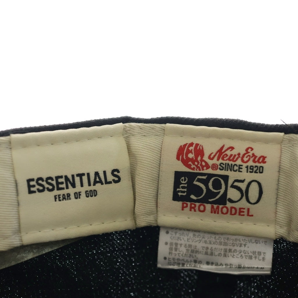 FEAR OF GOD ESSENTIALS(フィアオブゴッド エッセンシャルズ) ×NEW ERA ニューエラ ベースボールキャップ 帽子 ブラック