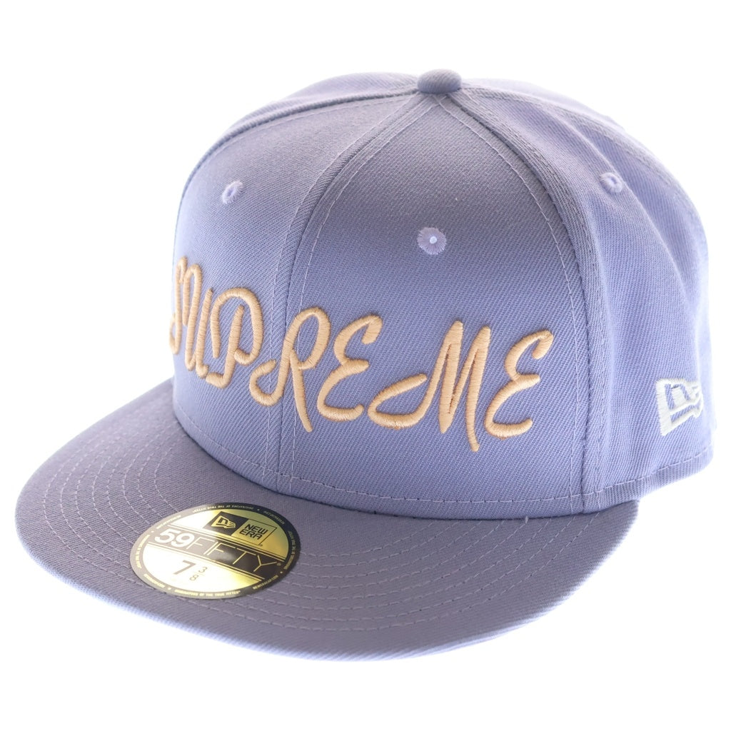 SUPREME(シュプリーム) 23SS ×NEW ERA Script Logo Cap ニューエラ スクリプト ロゴ ベースボール キャップ 帽子 パープル