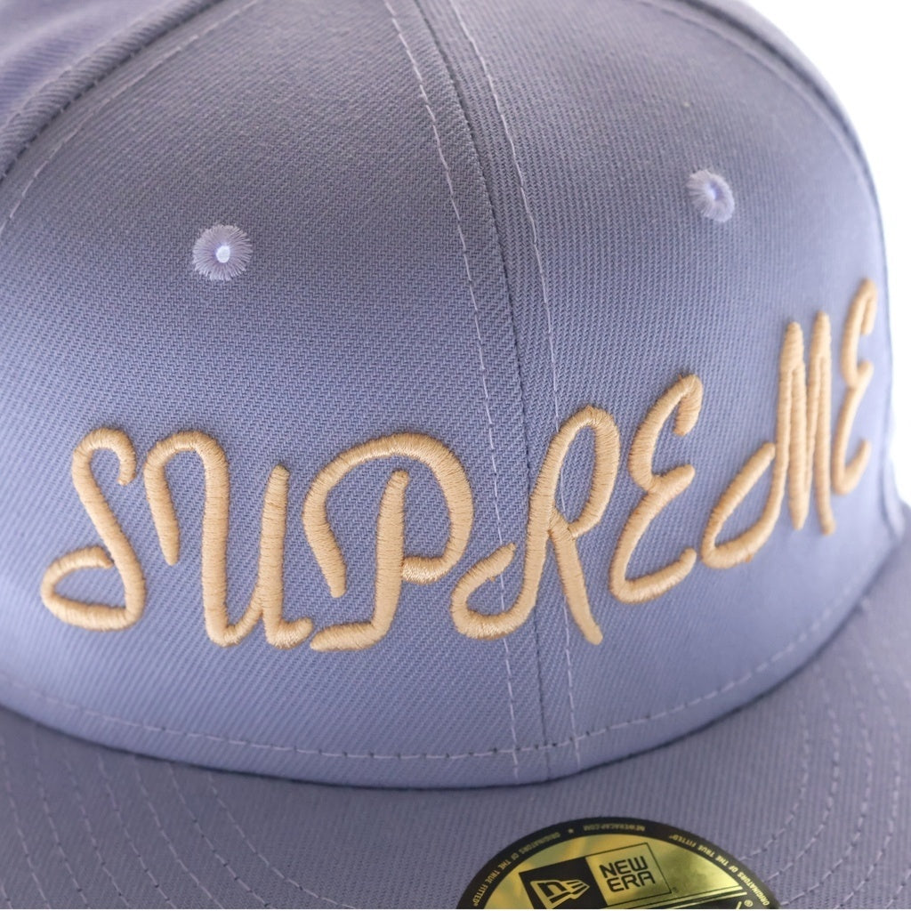 SUPREME(シュプリーム) 23SS ×NEW ERA Script Logo Cap ニューエラ スクリプト ロゴ ベースボール キャップ 帽子 パープル
