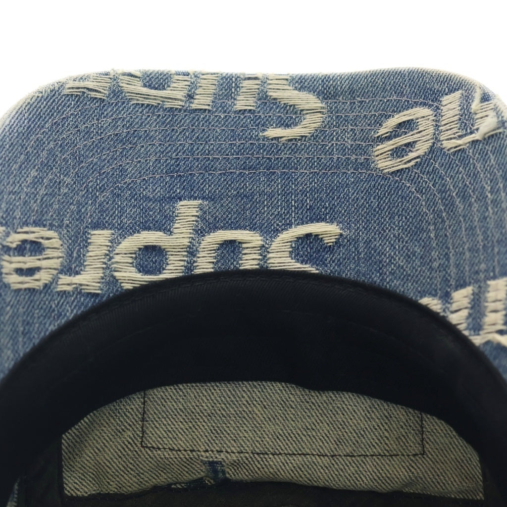 SUPREME(シュプリーム) 21SS Frayed Logos Denim Camp Cap フレイド ロゴ デニム キャンプ キャップ 帽子 インディゴ