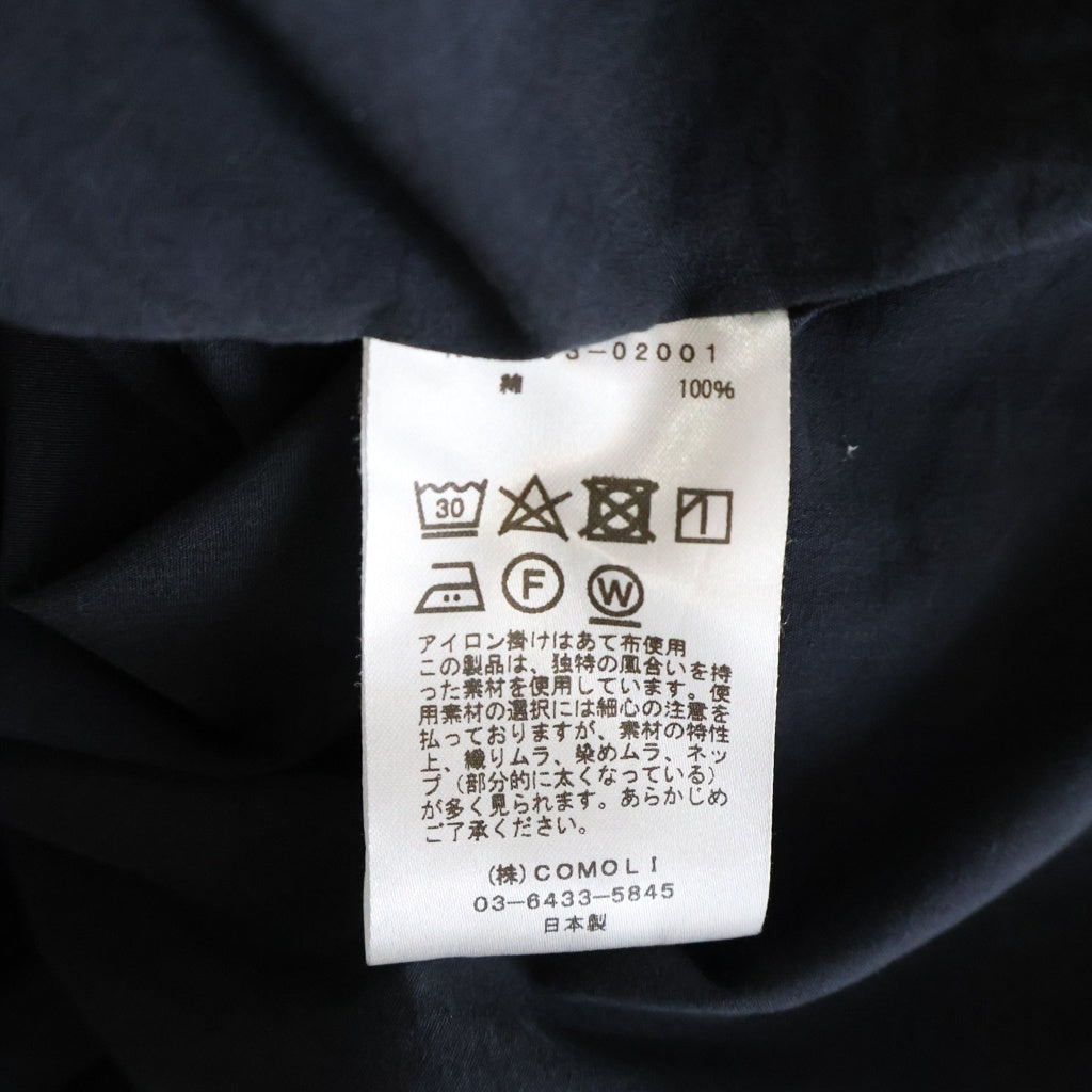 COMOLI(コモリ) 21AW 長袖シャツ ブラック UO3-02001