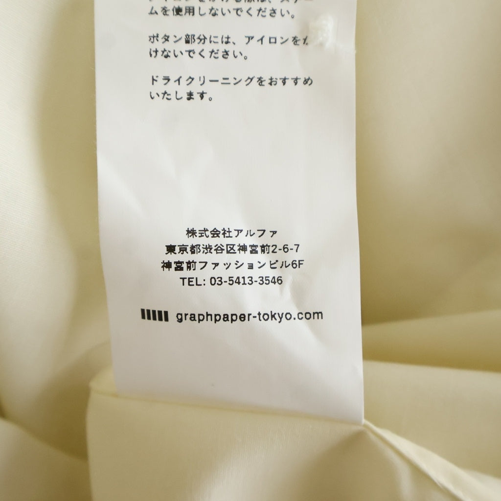 Graphpaper(グラフペーパー) 21AW FINE WOOL TROPICAL OVERSIZED SHIRT ファイン ウール トロピカル オーバーサイズ 長袖シャツ イエロー GM213-50241