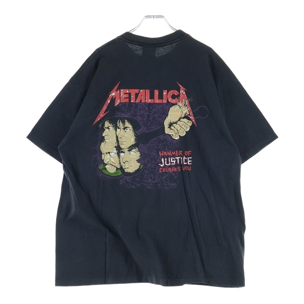 VINTAGE(ヴィンテージ) 80S VINTAGE And Justice For All ヴィンテージ メタリカ アンド ジャスティス 両面プリント クルーネック 半袖Tシャツ カットソー ブラック