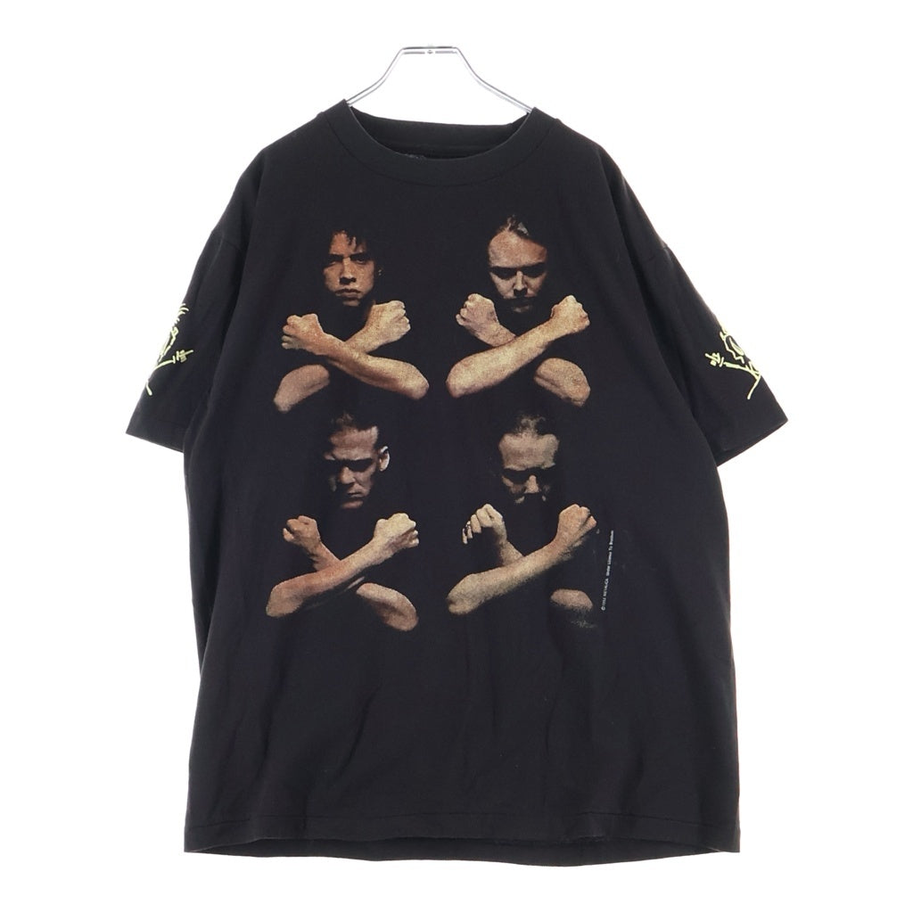 VINTAGE(ヴィンテージ) 90S VINTAGE METALLICA Birth Death Crossed Arms ヴィンテージ メタリカ バース デス クロス アーム フォトプリント クルーネック 半袖Tシャツ カットソー ブラック
