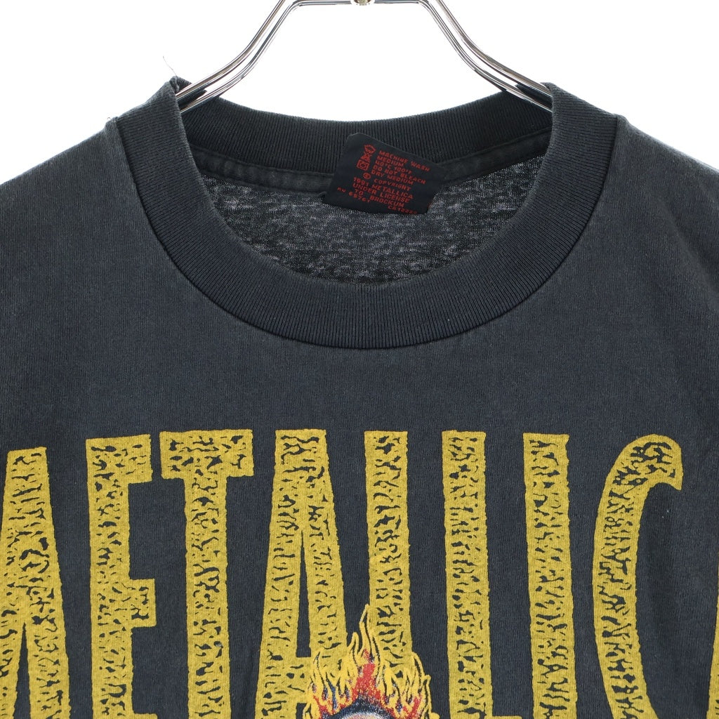 VINTAGE(ヴィンテージ) 90S VINTAGE METALLICA Careful What You Wish For ヴィンテージ メタリカ パスヘッド ケアフル ワット ユーウィッシュ フォアー クルーネック 半袖Tシャツカットソー ブラック