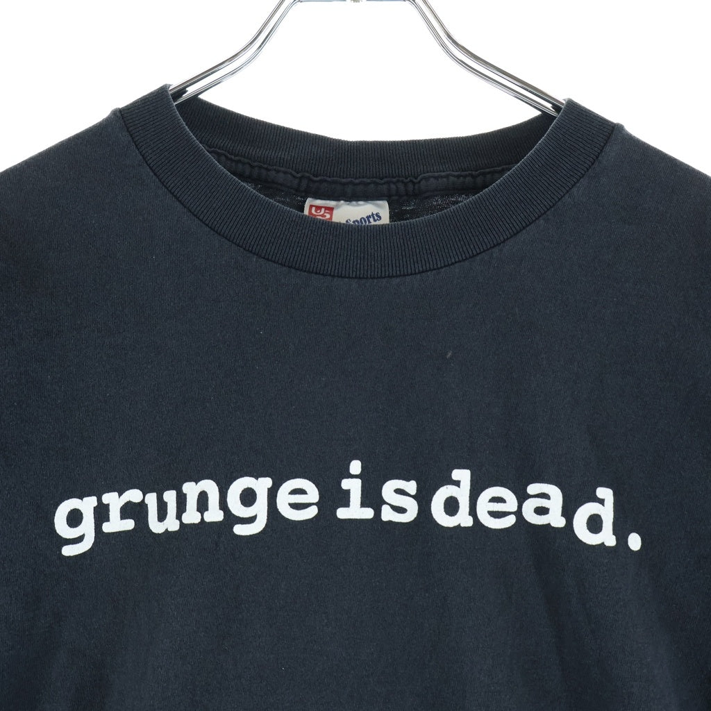 VINTAGE(ヴィンテージ) 90S VINTAGE GRUNGE IS DEAD ヴィンテージ グランジ イズ デッド クルーネック 半袖Tシャツカットソー ブラック