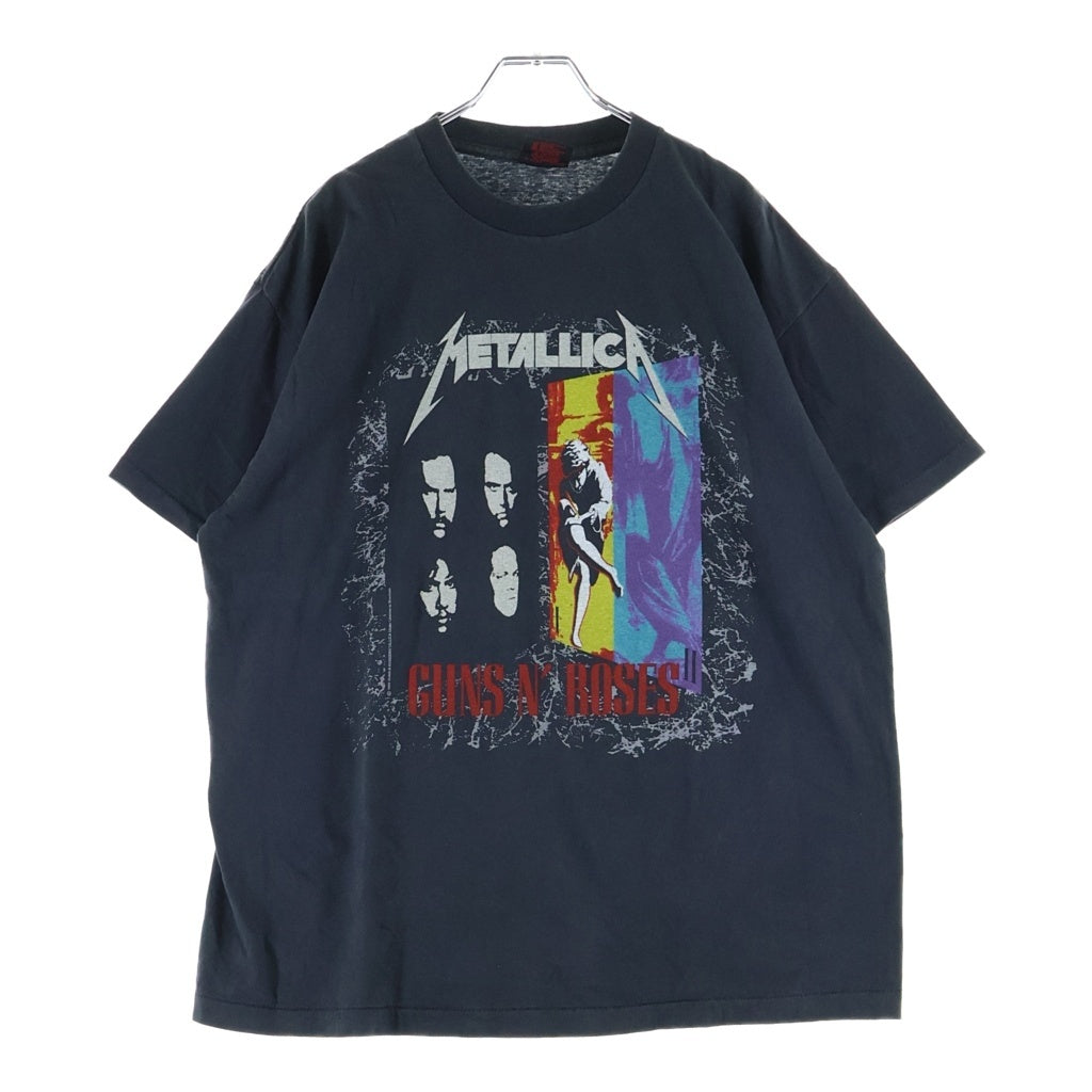 VINTAGE(ヴィンテージ) 90S VINTAGE GUNS N ROSES METALLICA WITH SPECIAL GUEST FAITH NO MORE ヴィンテージ ガンズアンドローゼス メタリカ フェイス ノーモア プリント クルーネック 半袖Tシャツ