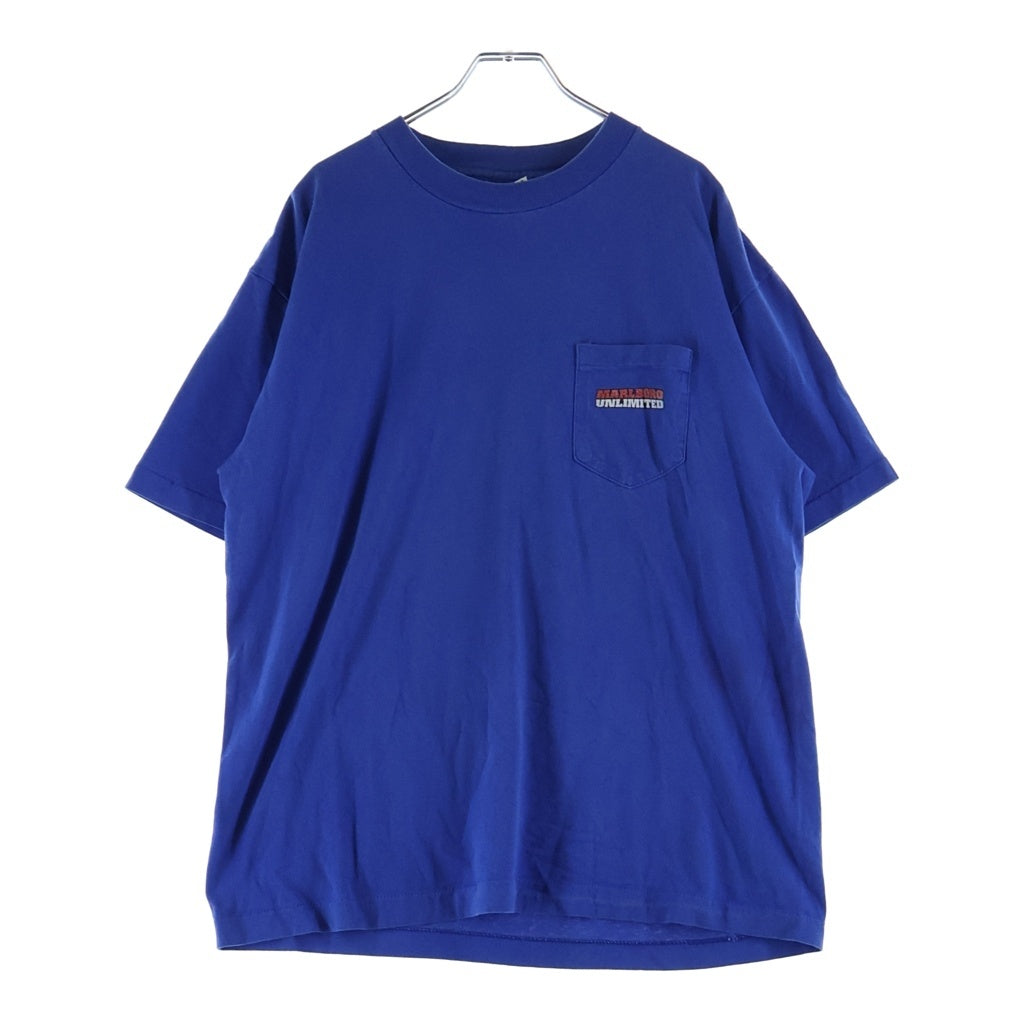 VINTAGE(ヴィンテージ) 90S VINTAGE MARLBORO COYOTE POCKET マルボロ コヨーテ ポケット プリント クルーネック 半袖Tシャツカットソー ブルー