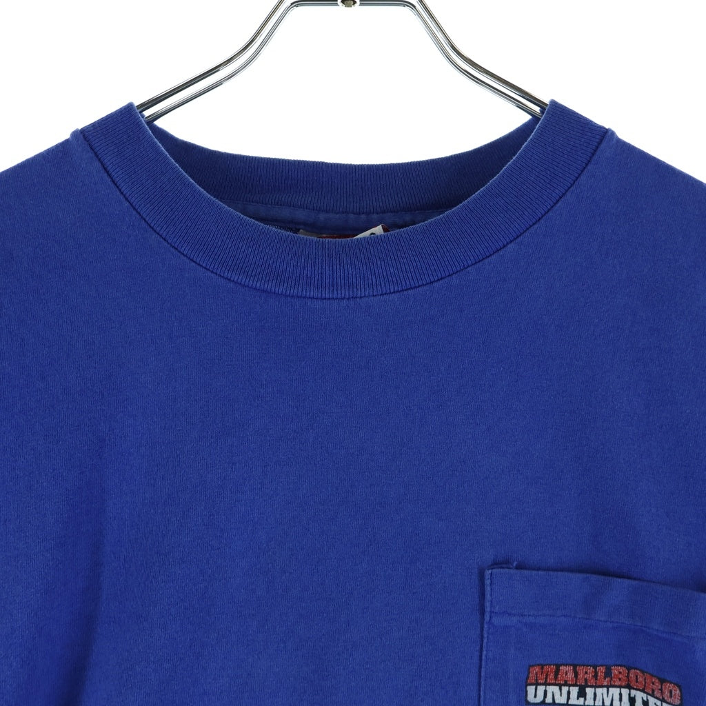 VINTAGE(ヴィンテージ) 90S VINTAGE MARLBORO COYOTE POCKET マルボロ コヨーテ ポケット プリント クルーネック 半袖Tシャツカットソー ブルー