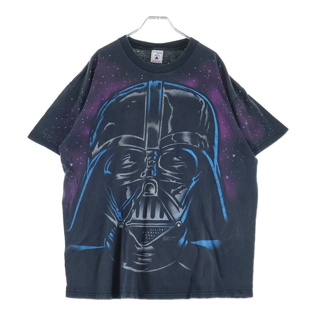 VINTAGE(ヴィンテージ) 90S VINTAGE STAR WARS DARTH VADER ヴィンテージ スターウォーズ ダース ベイダー 大判 プリント クルーネック 半袖Tシャツカットソー ブラック