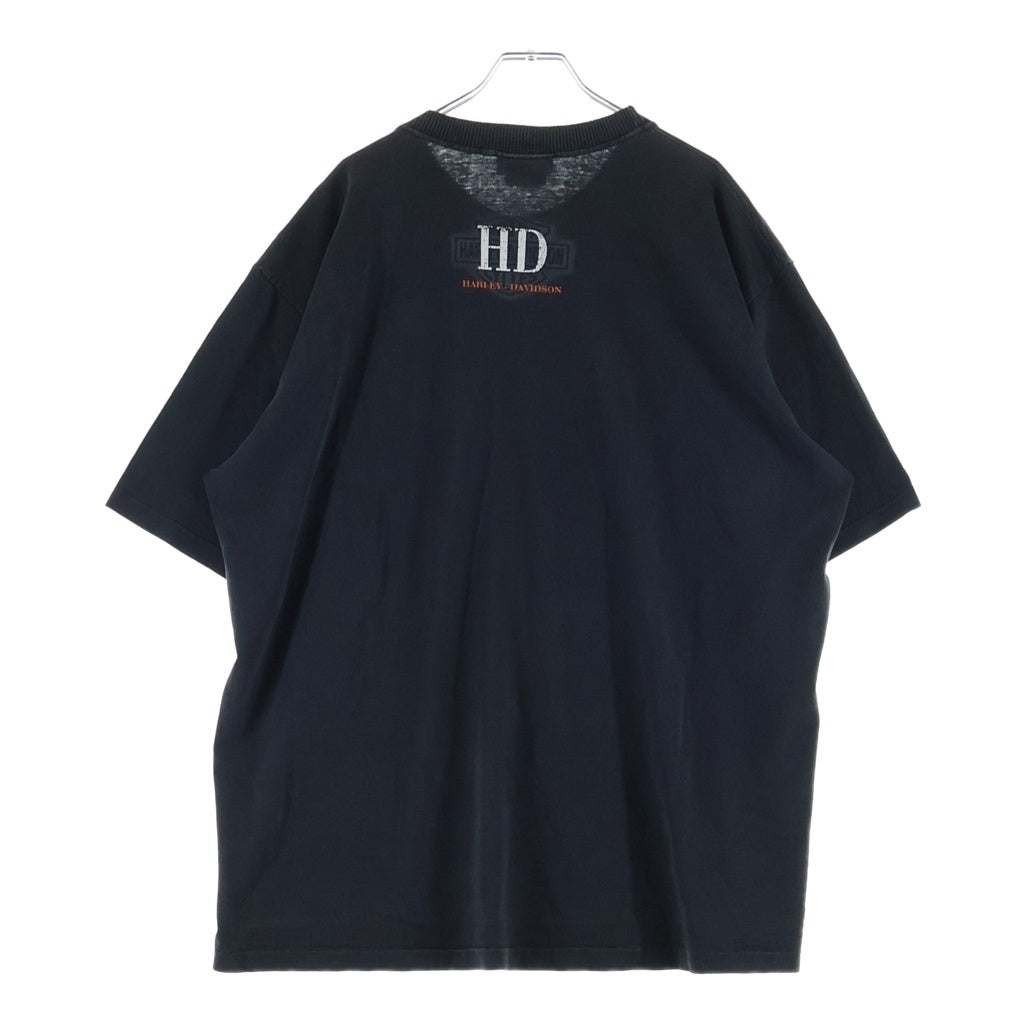 VINTAGE(ヴィンテージ) 90S VINTAGE HARLEY DAVIDSON ヴィンテージ ハーレーダビッドソン ロゴプリント クルーネック 半袖Tシャツカットソー ブラック