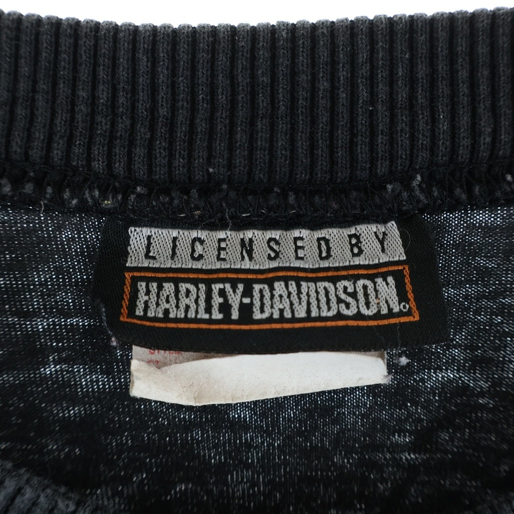 VINTAGE(ヴィンテージ) 90S VINTAGE HARLEY DAVIDSON ヴィンテージ ハーレーダビッドソン ロゴプリント クルーネック 半袖Tシャツカットソー ブラック