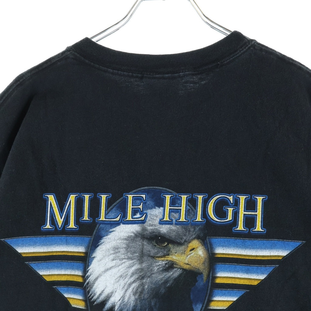 VINTAGE(ヴィンテージ) 00S VINTAGE HARLEY DAVIDSON WOLF ヴィンテージ ハーレーダビッドソン ウルフ ロゴプリント クルーネック 半袖Tシャツカットソー ブラック