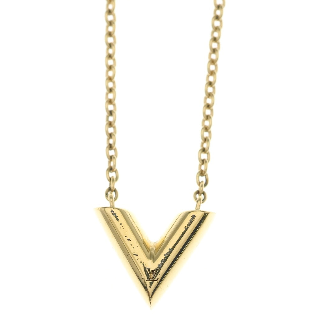 LOUIS VUITTON(ルイヴィトン) エッセンシャル V ネックレス ゴールド M61083 レディース