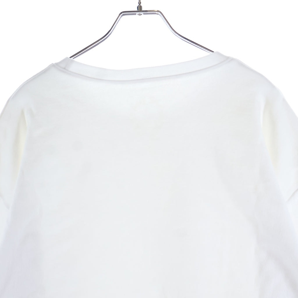 CHROME HEARTS(クロムハーツ) LOVE YOU NECK LOGO SWTSHRT ネックロゴ 袖フローラルプリントクルーネックスウェット ホワイト