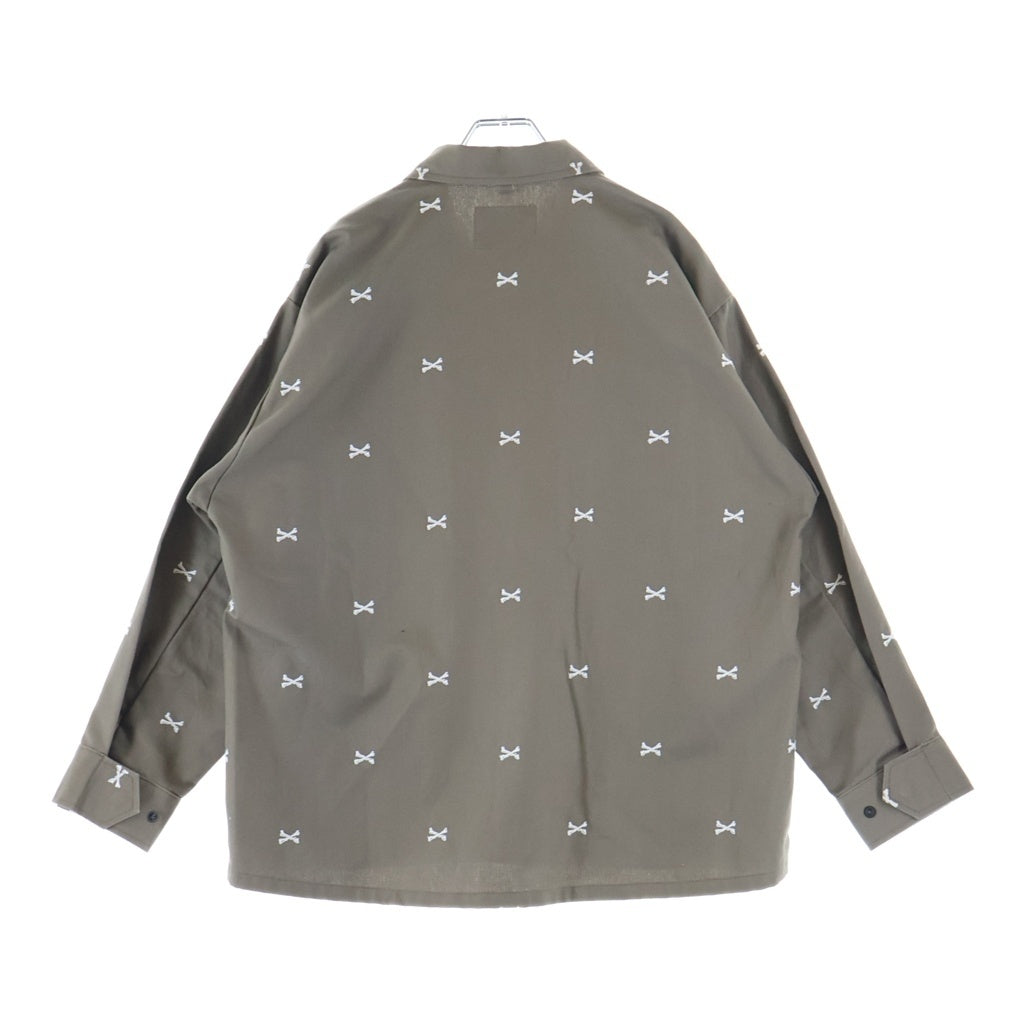 WTAPS(ダブルタップス) 22SS JUNGLE 01/LS/COTTON.OXFORD.TEXTILE ジャングル01 ロングスリーブ シャツ ジャケット ブラウン 221WVDT-SHM02