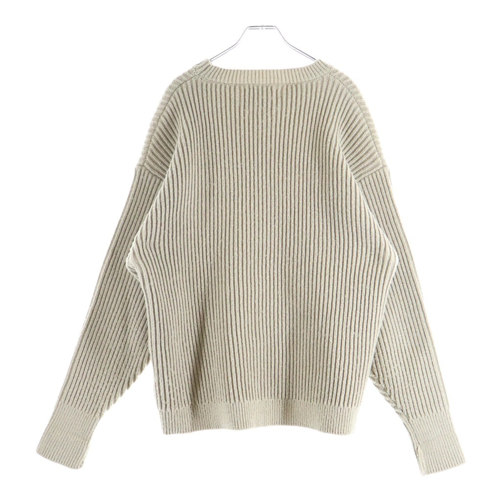 WTAPS(ダブルタップス) 24AW DECK/SWEATER/POLY クルーネック ニットセーター ベージュ 242MADT-KNM06