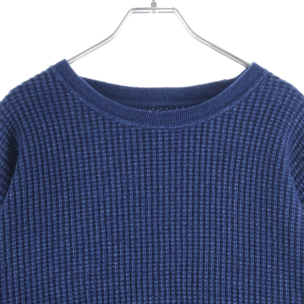 WTAPS(ダブルタップス) 22SS ALL 02 SWEATER / COTTON ワッフル クルーネック ニットセーター ネイビー 221ATDT-CSM36