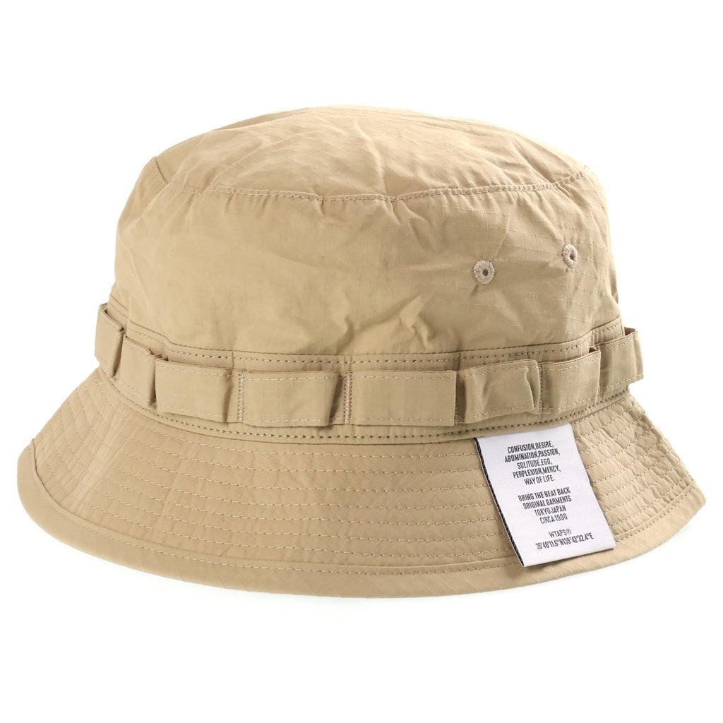WTAPS(ダブルタップス) 22SS JUNGLE 01/HAT/NYCO.RIPSTOP.CORDURA リップストップ コーデュラ ナイロン バケットハット 帽子 ベージュ 221HCDT-HT13