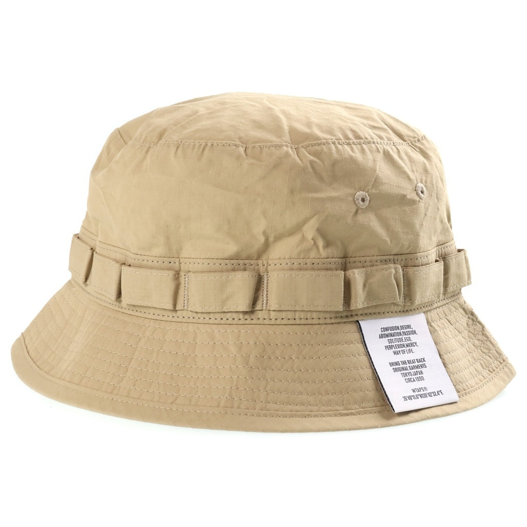 WTAPS(ダブルタップス) 22SS JUNGLE 01/HAT/NYCO.RIPSTOP.CORDURA リップストップ コーデュラ ナイロン バケットハット 帽子 ベージュ 221HCDT-HT13