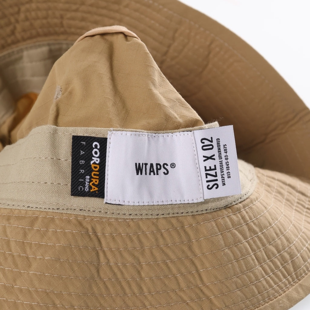 WTAPS(ダブルタップス) 22SS JUNGLE 01/HAT/NYCO.RIPSTOP.CORDURA リップストップ コーデュラ ナイロン バケットハット 帽子 ベージュ 221HCDT-HT13