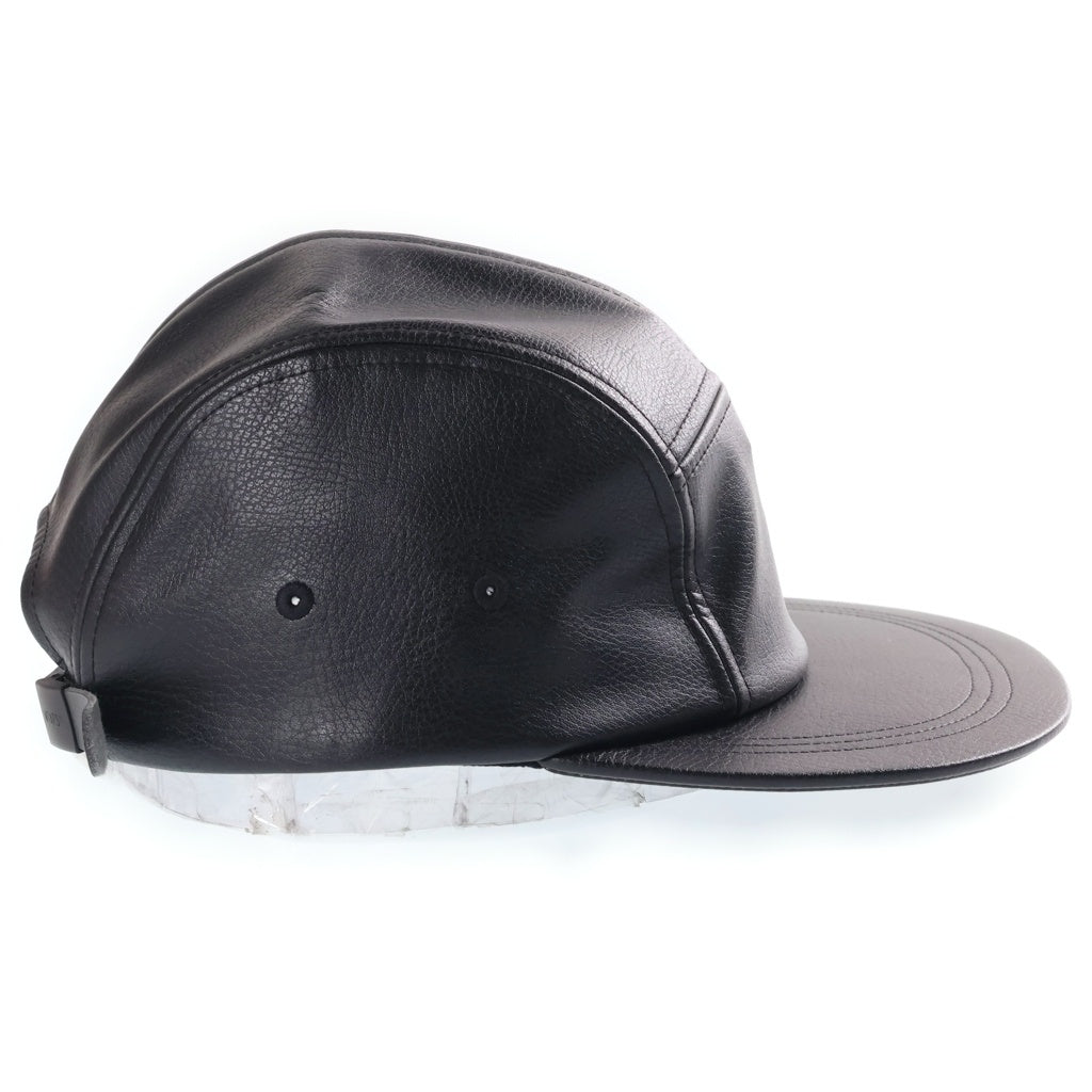 WTAPS(ダブルタップス) 22AW T-5 04/CAP/SYNTHETIC.SIGN フェイクレザー キャンプキャップ 帽子 ブラック 222HCDT-HT13