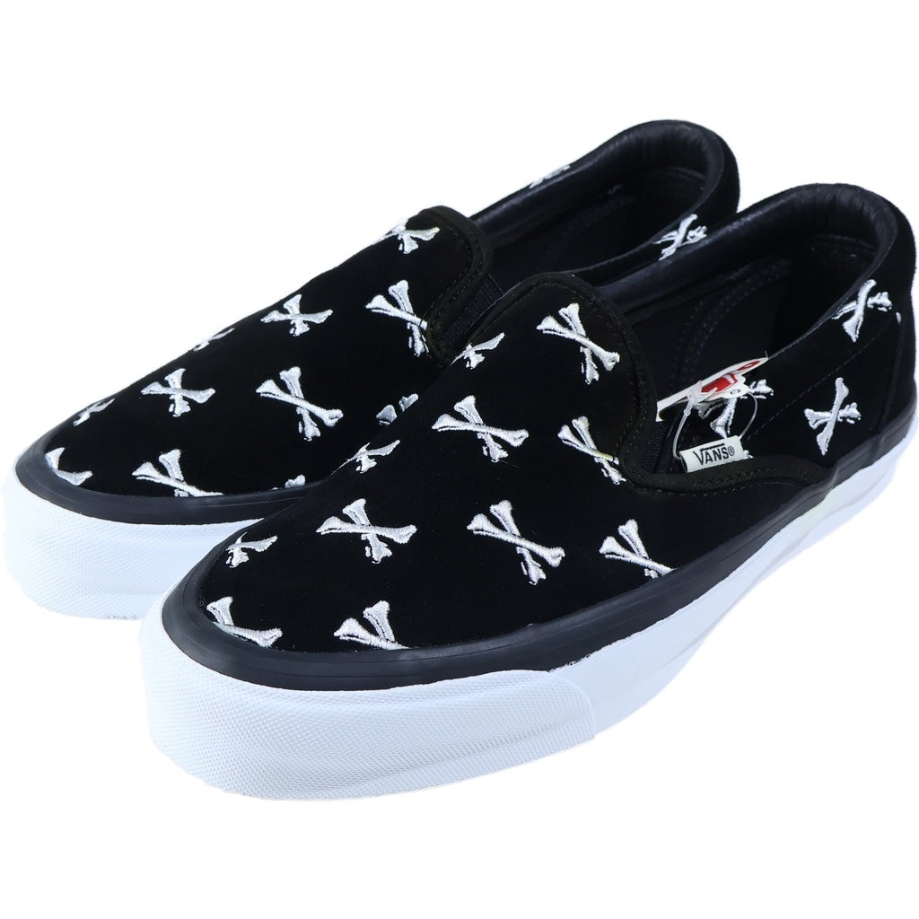 VANS(ヴァンズ) ×WTAPS OG CLASSIC SLIP-ON ダブルタップス クラシック スリッポン キャンバス ローカットスニーカー ブラック US10/28cm VN0A45JKK08