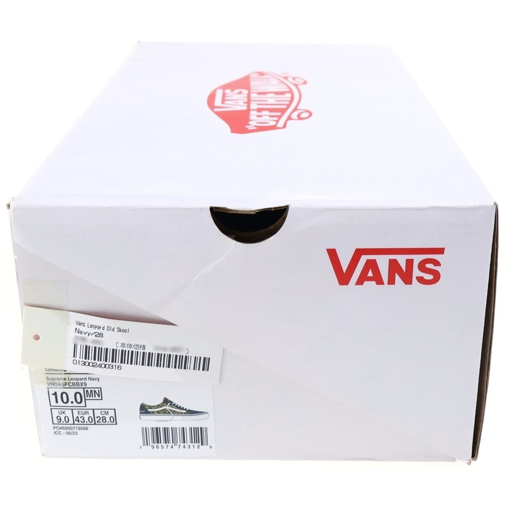 SUPREME(シュプリーム) 23AW ×VANS Leopard Old Skool バンズ レオパード オールドスクール ローカットスニーカー シューズ ネイビー US10/28cm VN0A5FCBBX9