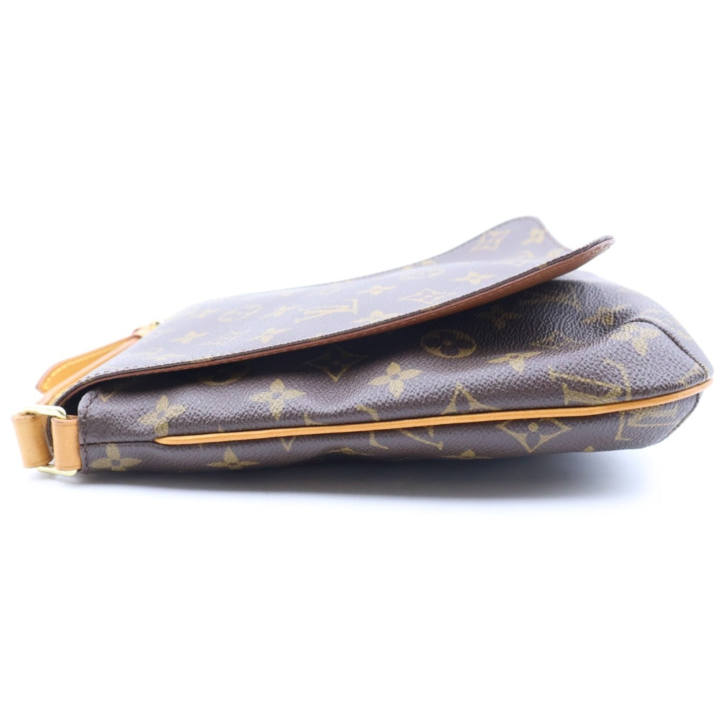 LOUIS VUITTON(ルイヴィトン) モノグラム ミュゼットサルサ ショルダーバッグ ブラウン レザー×PVC M51387 ゴールド金具 レディース