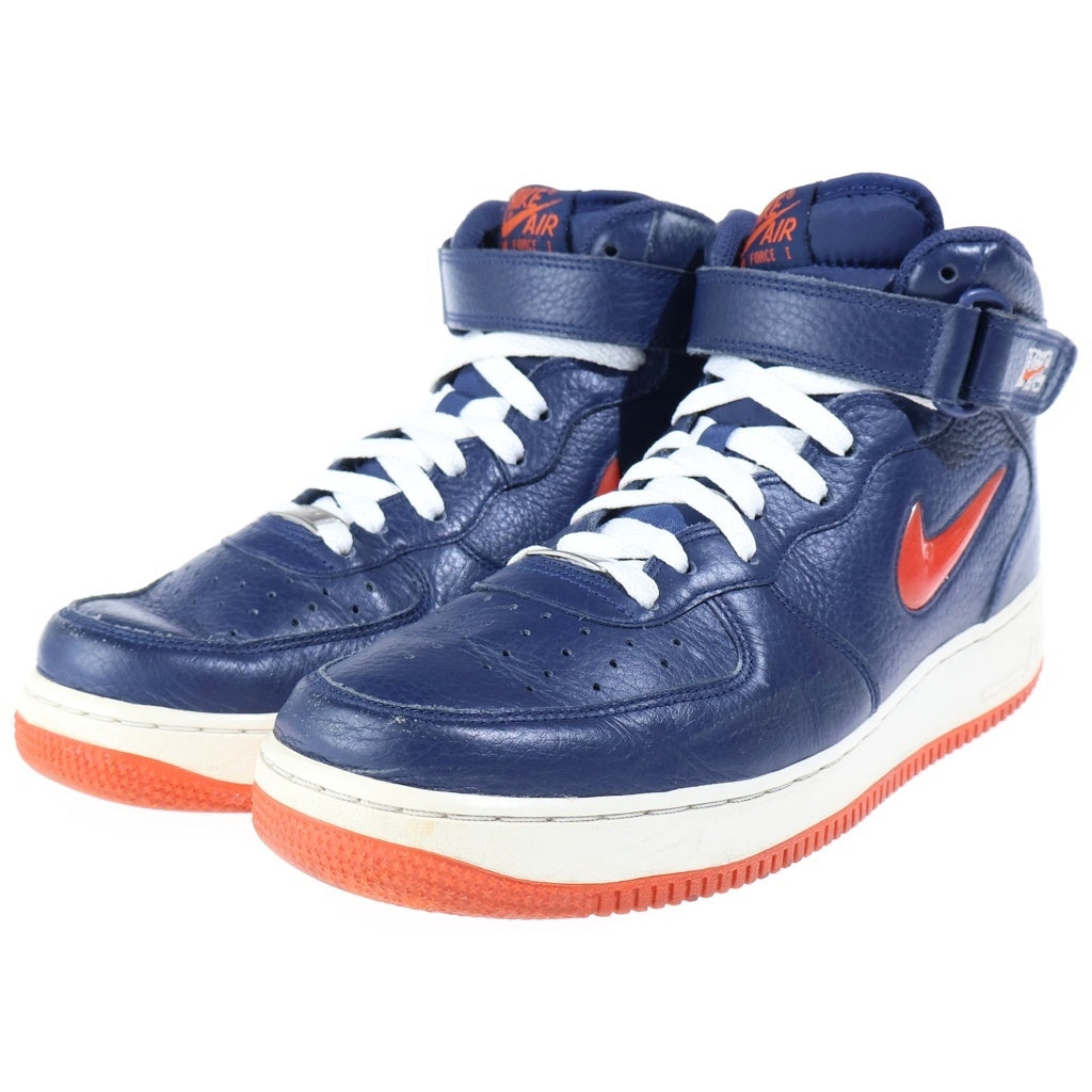 NIKE(ナイキ) AIR FORCE 1 MID NYC JEWEL エアフォース1 ミッド ニューヨークシティ ジュエル ハイカットスニーカー ネイビー US10/28cm 315123-402
