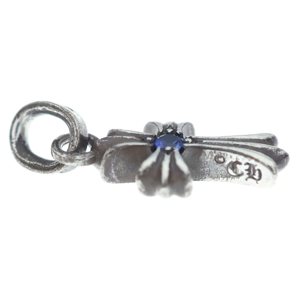 CHROME HEARTS(クロムハーツ) CRS BBYFAT P SAP ベイビーファットクロス 両面1サファイア ペンダントトップ シルバー