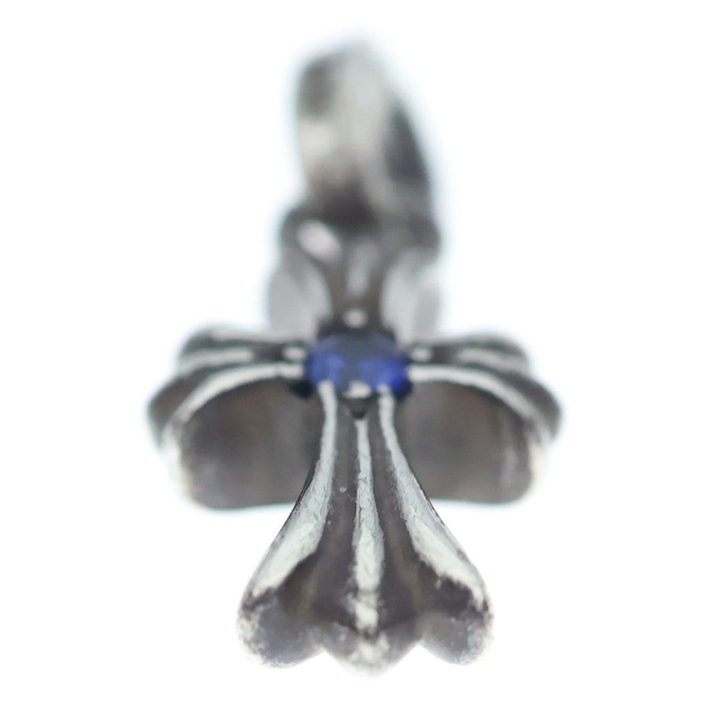 CHROME HEARTS(クロムハーツ) CRS BBYFAT P SAP ベイビーファットクロス 両面1サファイア ペンダントトップ シルバー