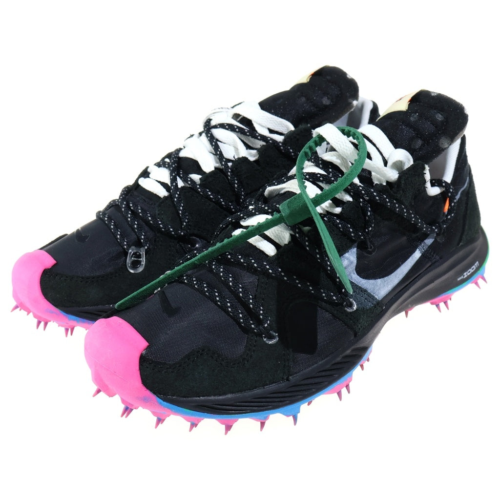 NIKE(ナイキ) ×OFF-WHITE WMNS ZOOM TERRA KIGER 5 OW CD8179-001 ×オフホワイト ウィメンズ ズームテラカイガー ラバースパイク ローカットスニーカー ブラック US8/26cm