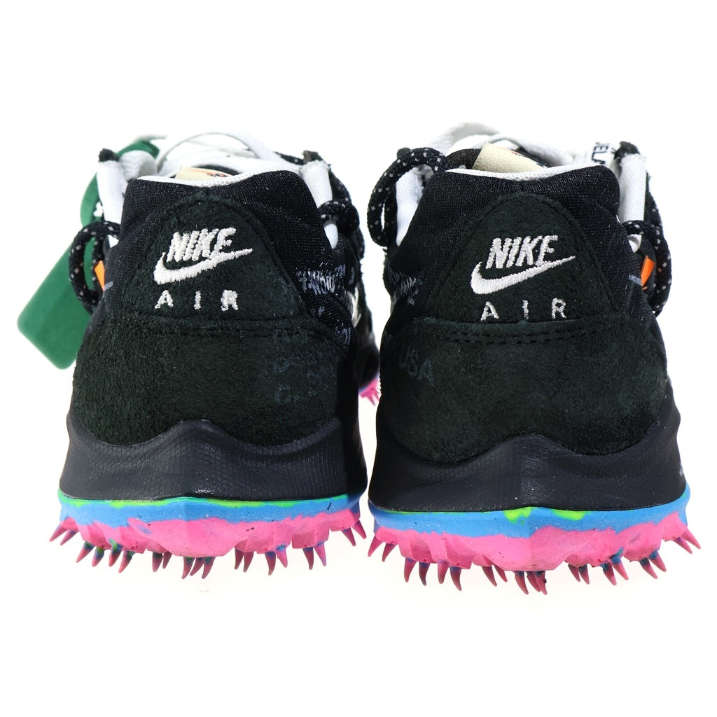 NIKE(ナイキ) ×OFF-WHITE WMNS ZOOM TERRA KIGER 5 OW CD8179-001 ×オフホワイト ウィメンズ ズームテラカイガー ラバースパイク ローカットスニーカー ブラック US8/26cm