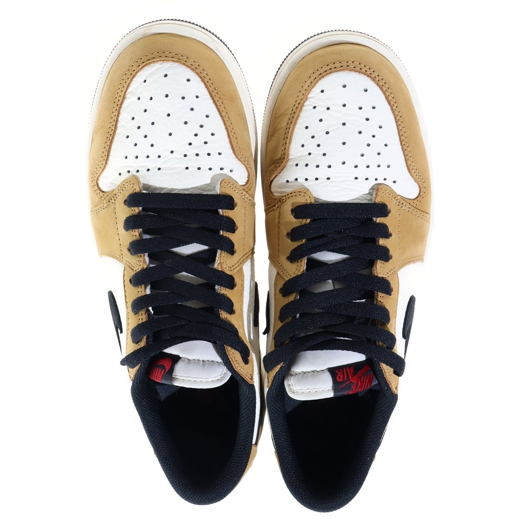NIKE(ナイキ) AIR JORDAN1 RETRO LOW OG エアジョーダン1 レトロ ローカットスニーカー シューズ ホワイト/ブラウン US9.5/27.5cm CZ0790-107