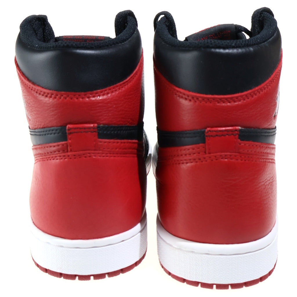 NIKE(ナイキ) AIR JORDAN1 RETRO HIGH OG BRED BANNED 555088-001 エアジョーダン1 レトロ ブレッド バンド ハイカットスニーカー ブラック/レッド US9.5/27.5cm