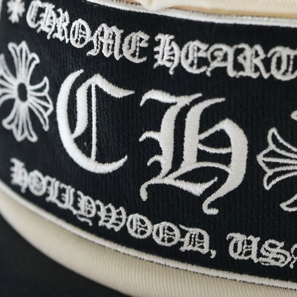 CHROME HEARTS(クロムハーツ) TRUCKER CAP トラッカー メッシュキャップ 帽子 ブラック/ホワイト